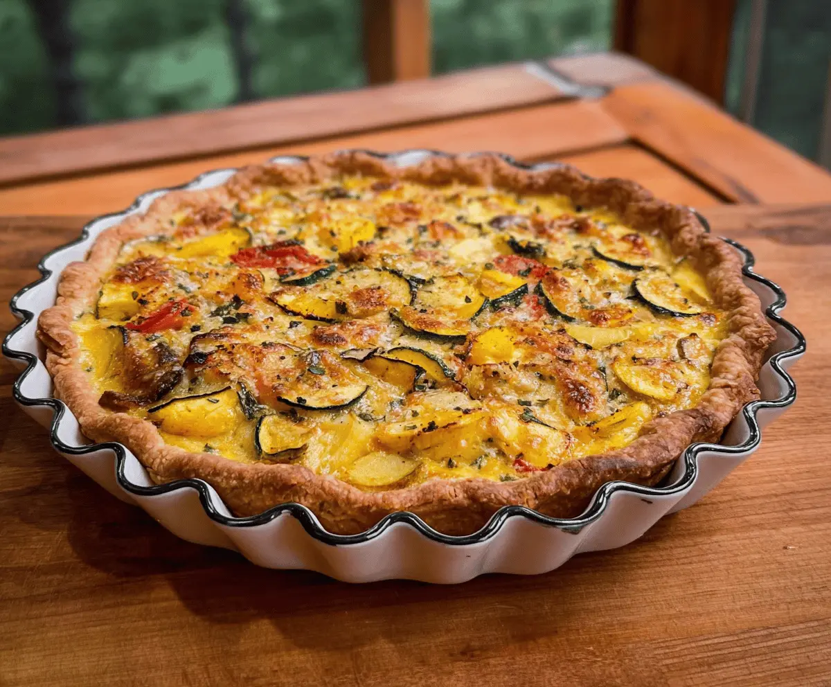 Easy Savory Summer Squash Pie Recipe