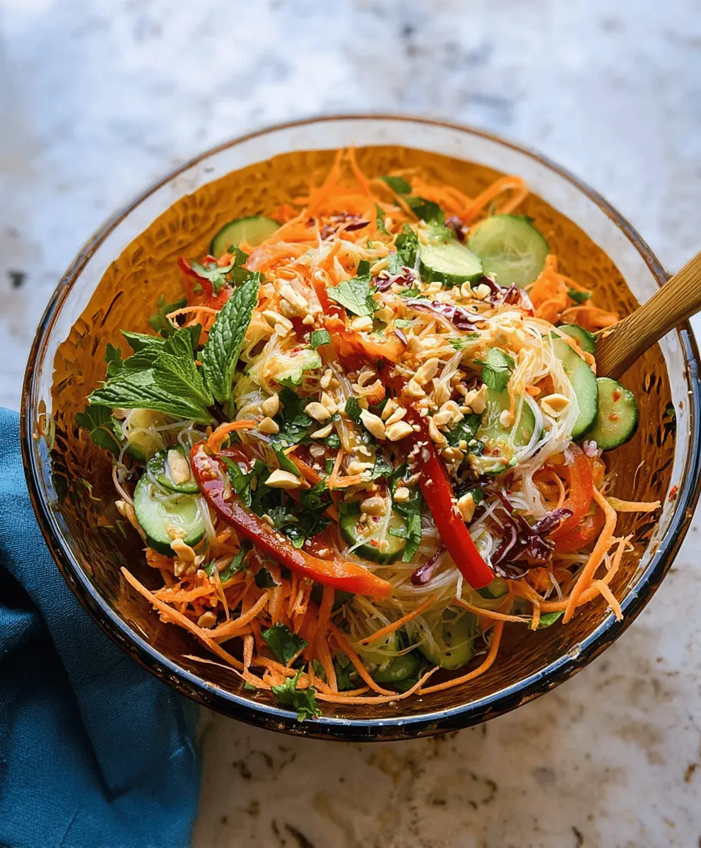 Fresh Spring Roll Salad With Spicy Ginger Dressing