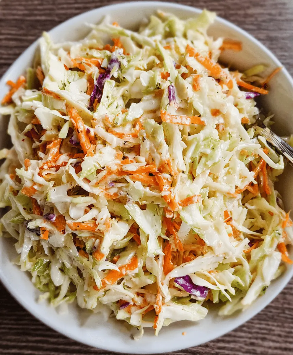 Easy Sweet and Tangy Coleslaw Recipe