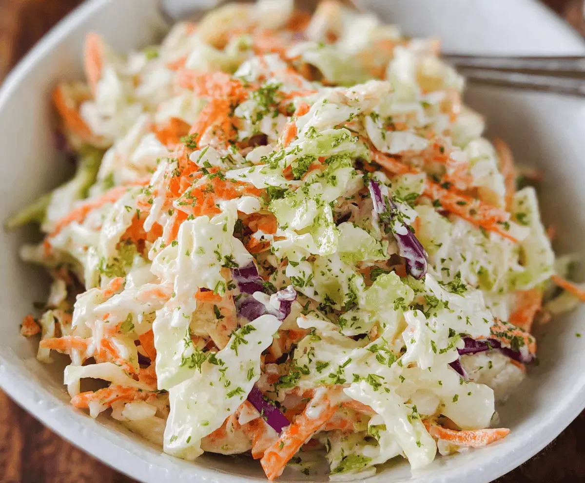Easy Sweet and Tangy Coleslaw Recipe
