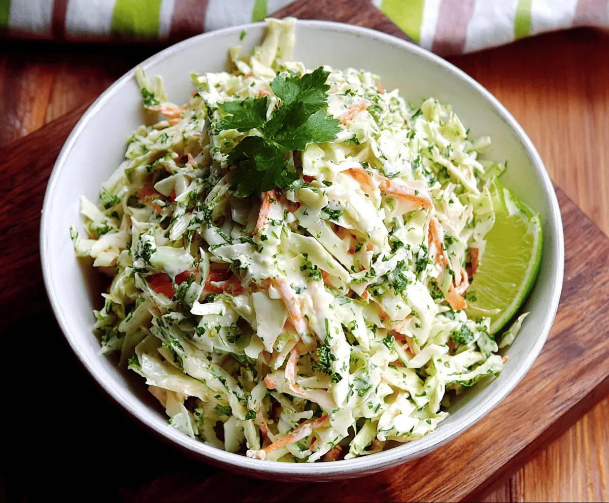 Creamy Cilantro Lime Coleslaw Recipe