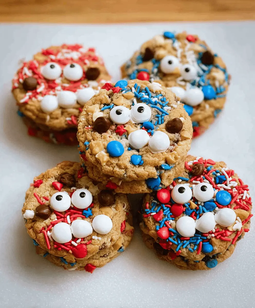 Easy 4th of July Monster Cookies Recipe