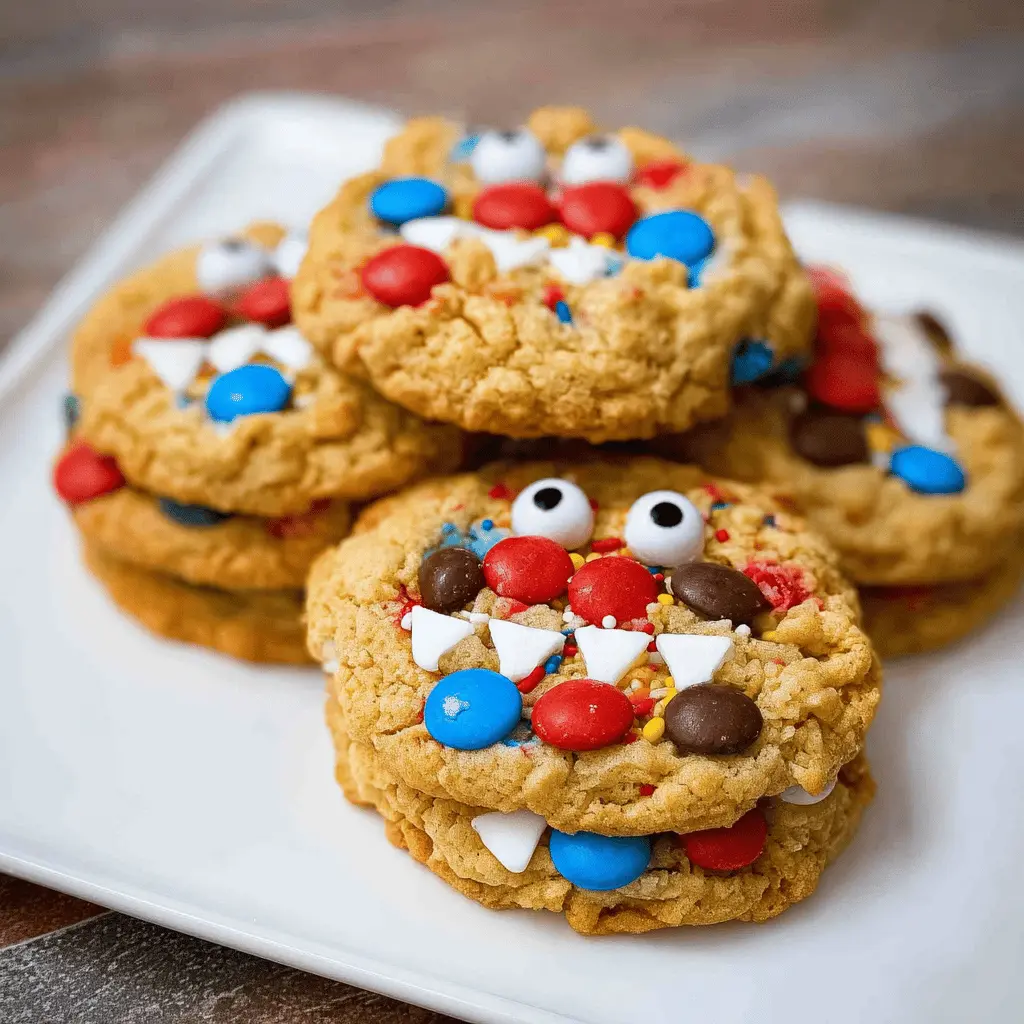 Easy 4th of July Monster Cookies Recipe
