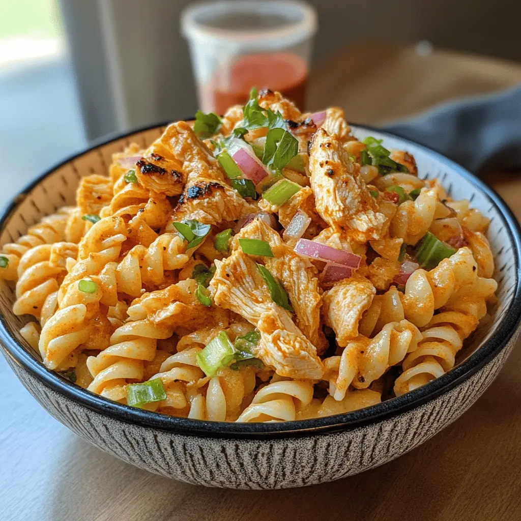 Easy Buffalo Chicken Pasta Salad Recipe