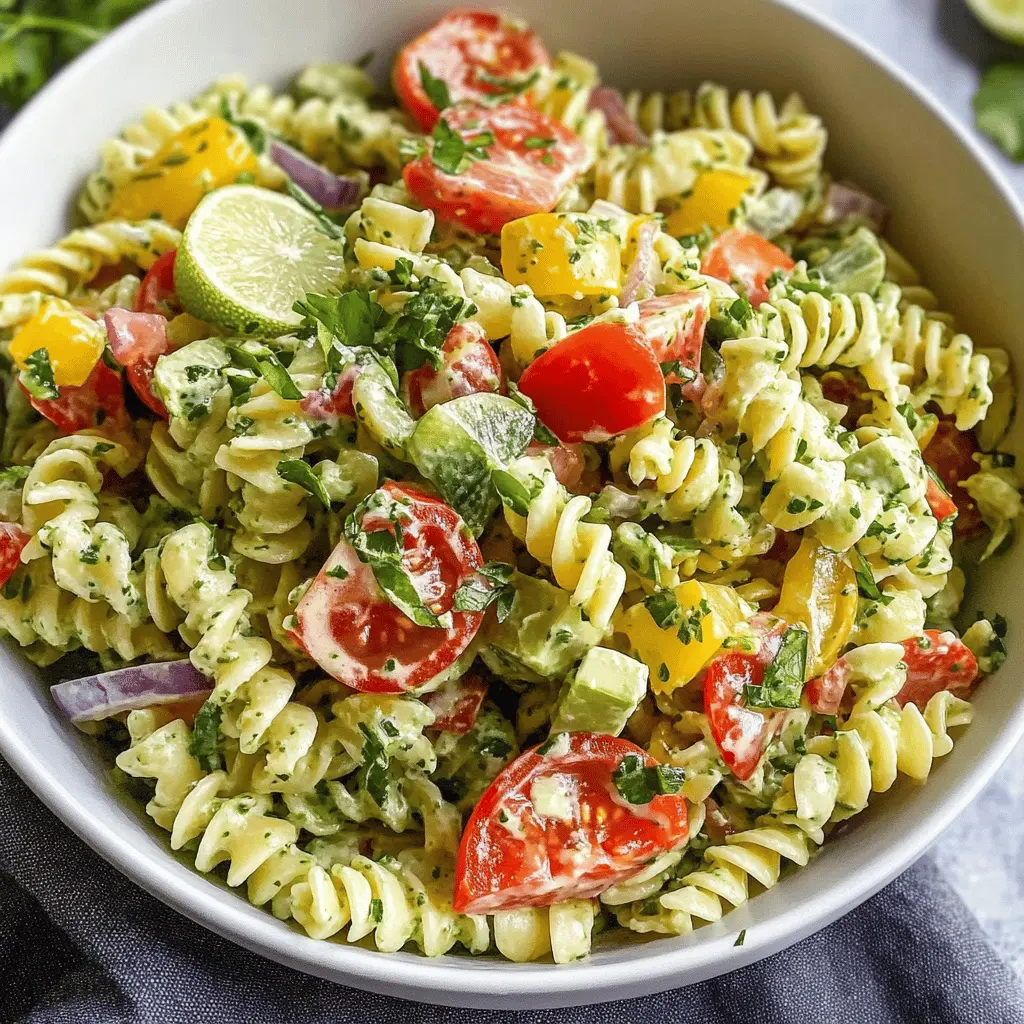 Easy Cilantro Lime Pasta Salad Recipe