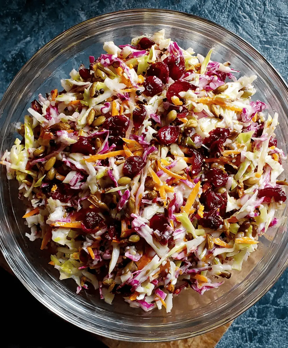 Easy Cranberry Coleslaw Recipe for Fall