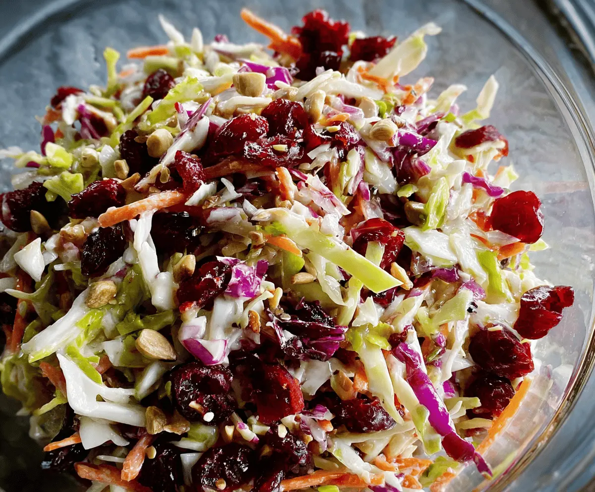 Easy Cranberry Coleslaw Recipe for Fall