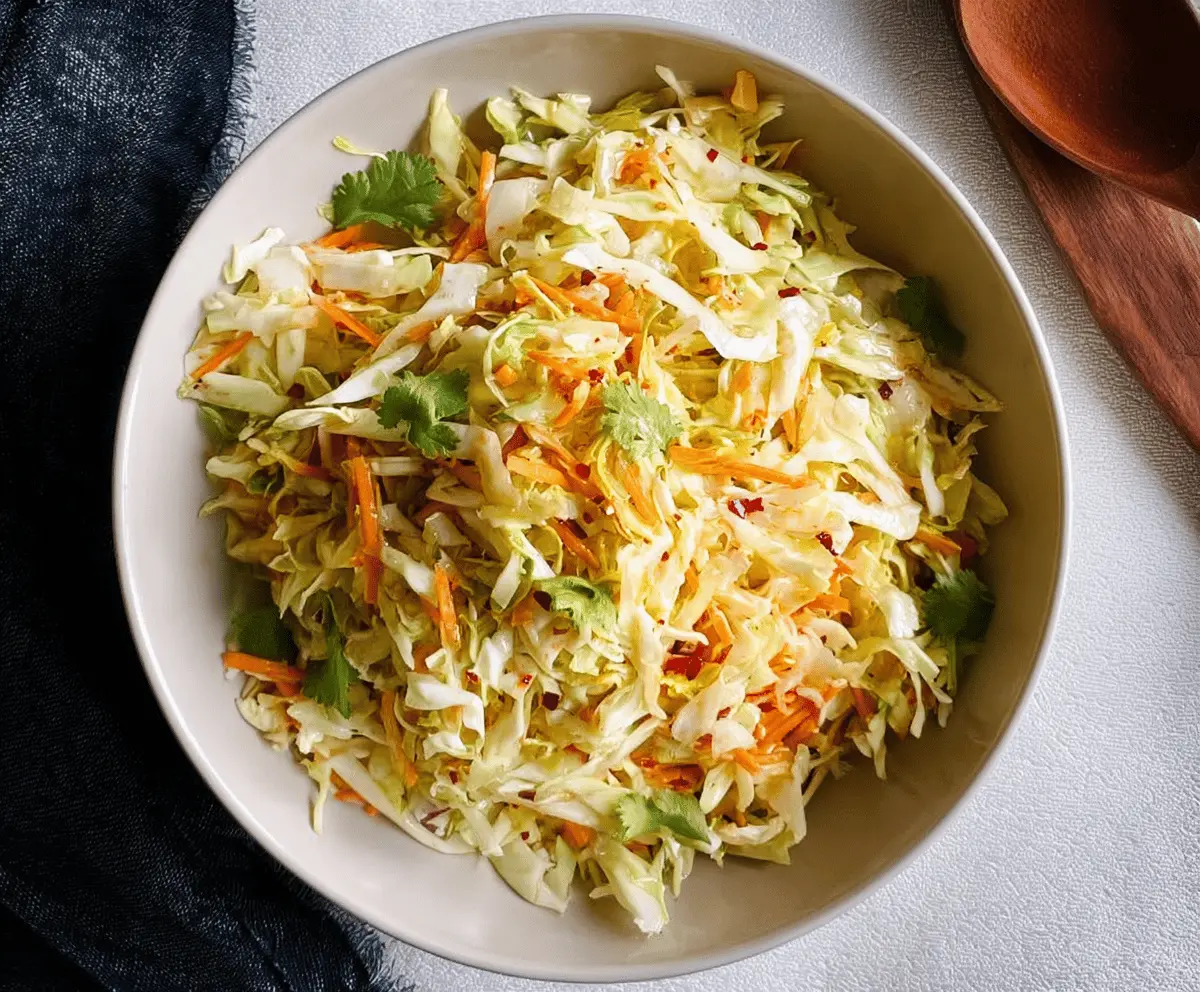 Easy Tangy Vinegar Coleslaw Recipe