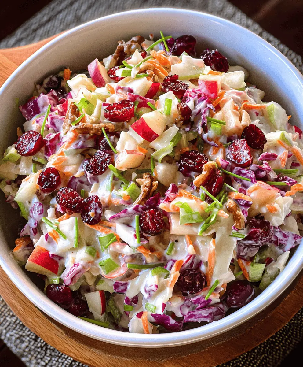 Fresh Cranberry Apple Coleslaw Recipe