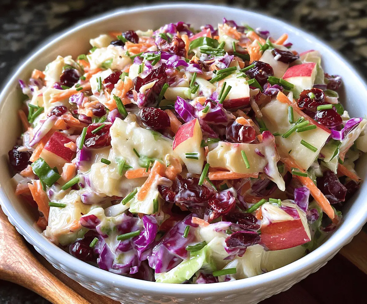Fresh Cranberry Apple Coleslaw Recipe