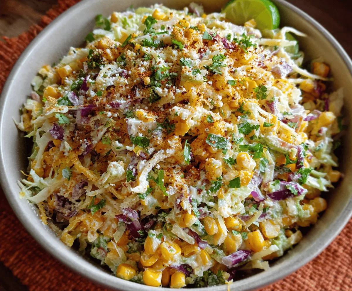Creamy Mexican Street Corn Coleslaw Recipe