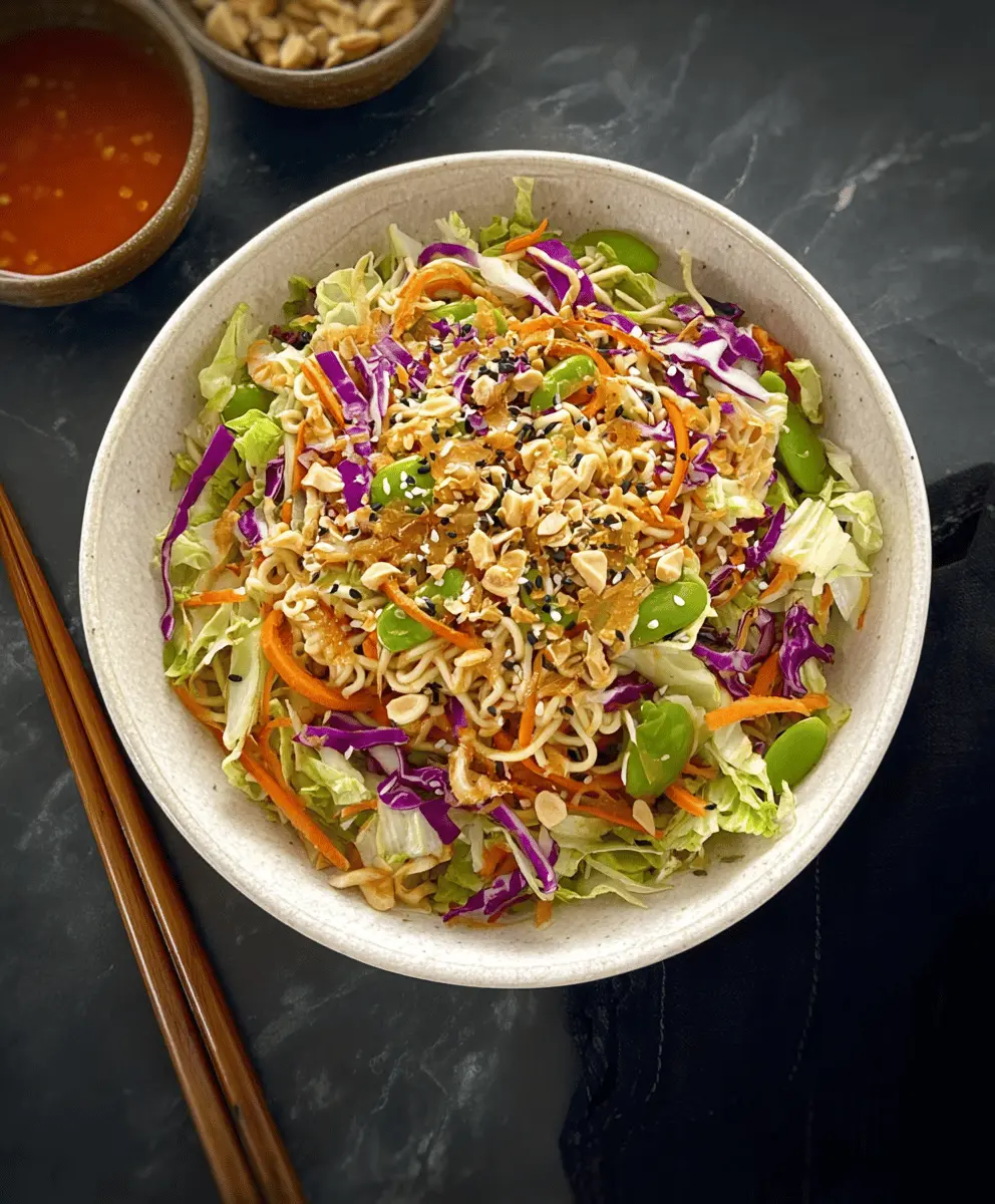 Crunchy Asian Cabbage Ramen Salad Recipe