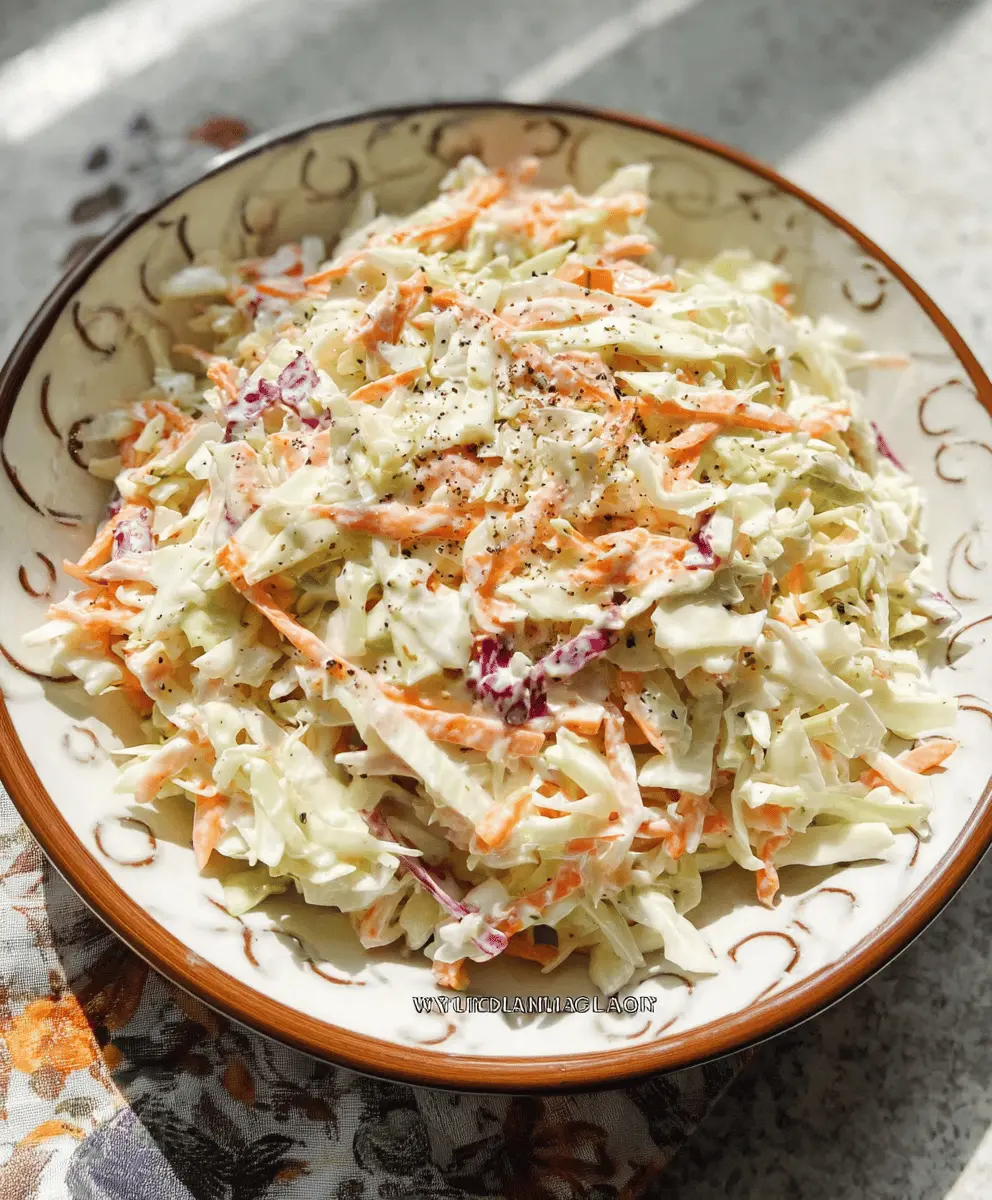 Easy Homemade Coleslaw Recipe for Perfect Summer Sides
