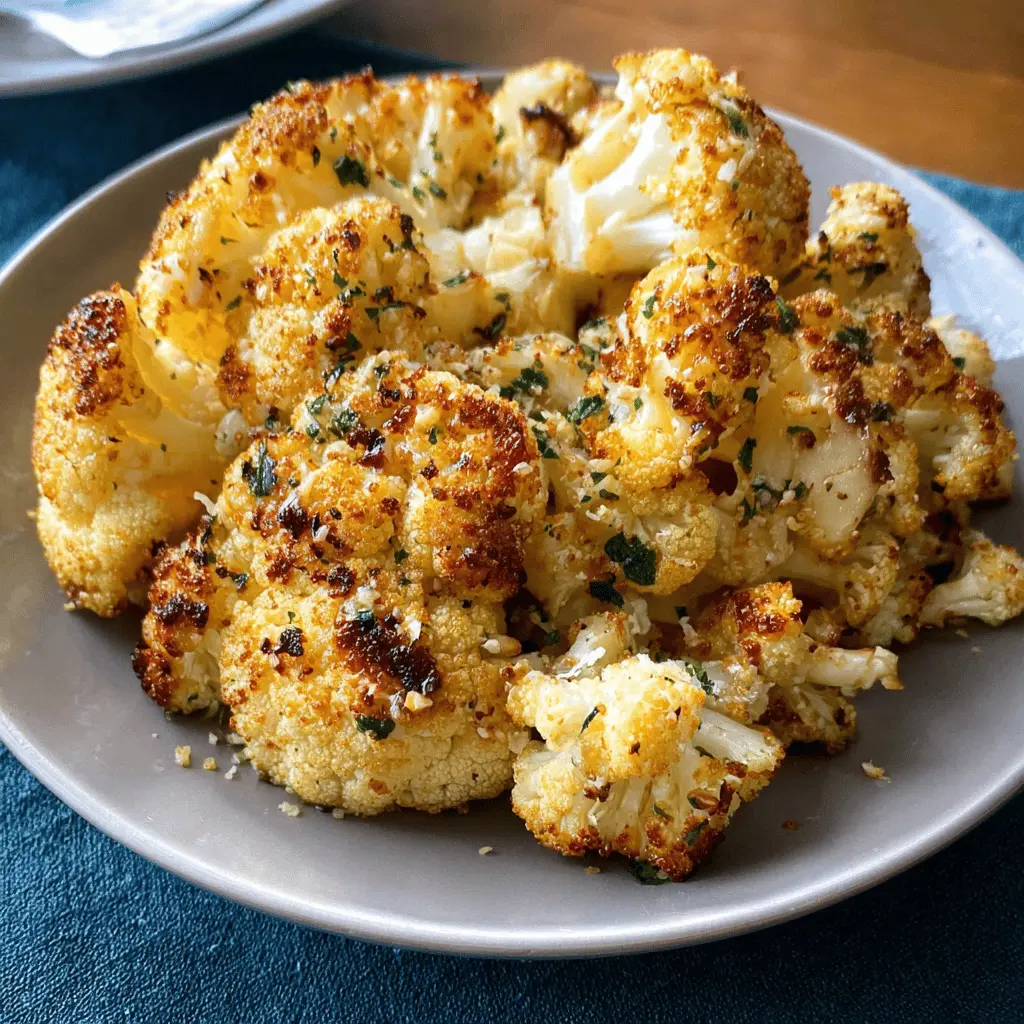 Garlic Butter Roasted Cauliflower Recipe