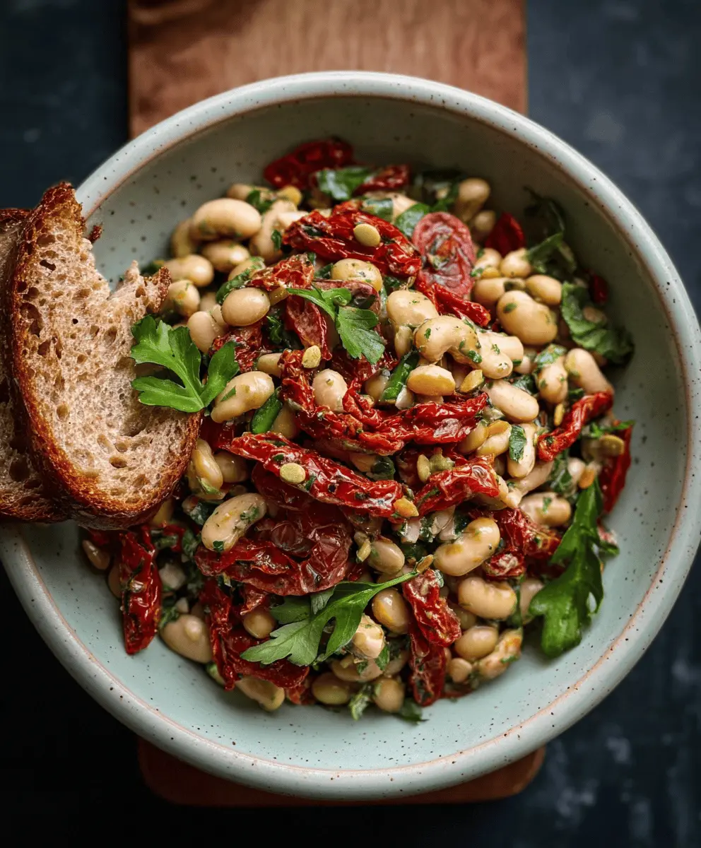 Easy Marinated Sun-Dried Tomato Bean Salad Recipe