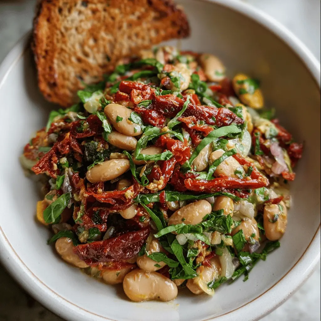 Easy Marinated Sun-Dried Tomato Bean Salad Recipe