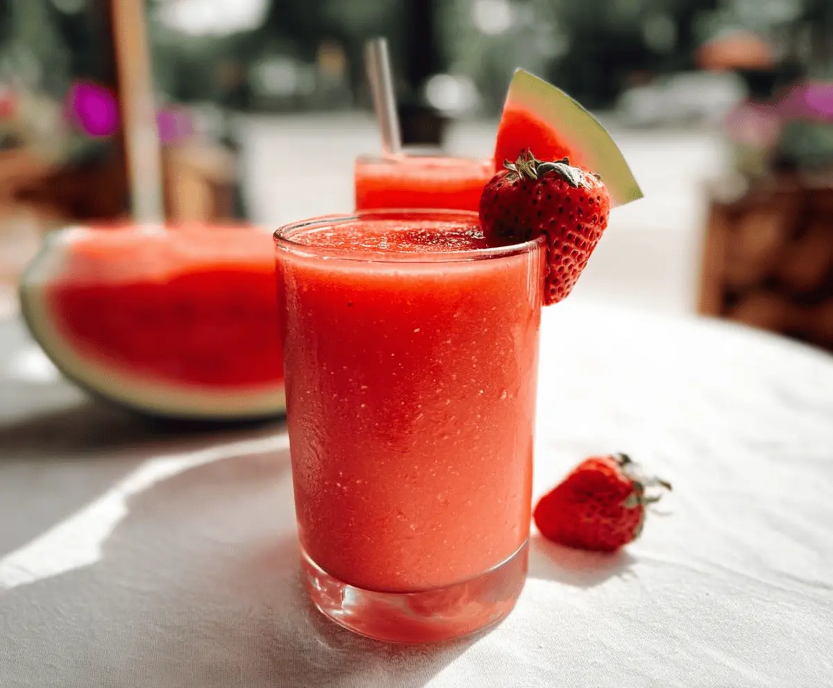 Refreshing Strawberry Watermelon Smoothie Recipe