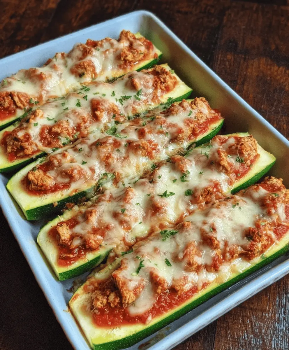 Keto Chicken Parmesan Zucchini Boats Recipe