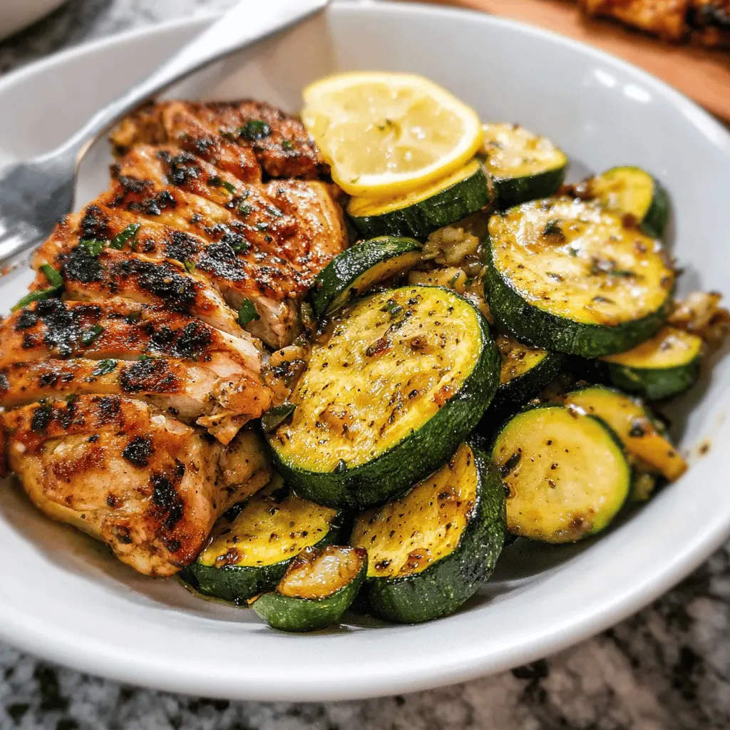 Flavorful Asado Chicken with Sauteed Lemon Zucchini