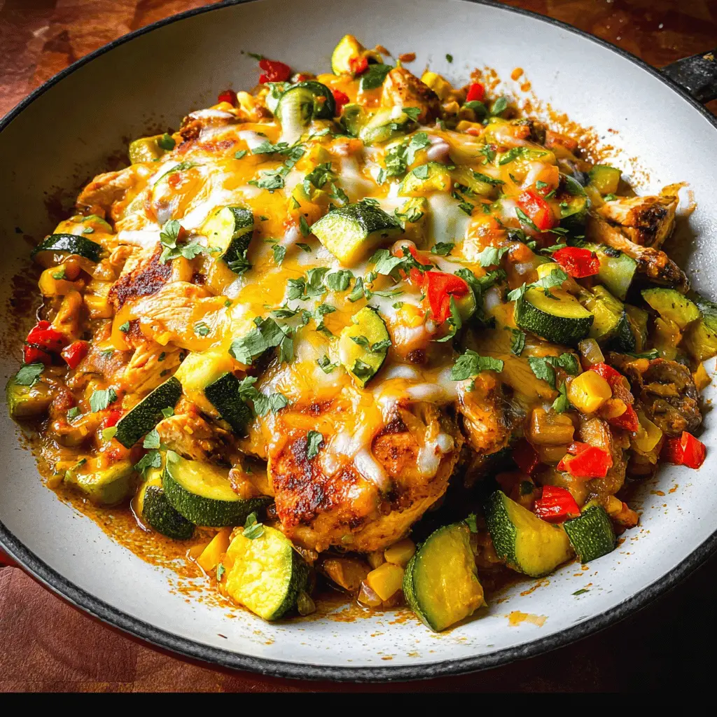 Easy Tex Mex Chicken and Zucchini Recipe