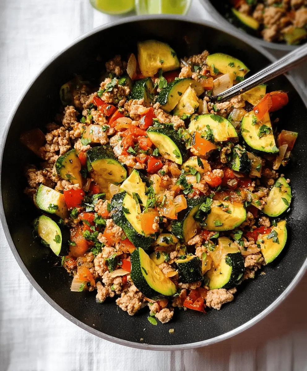 Easy Ground Turkey and Zucchini Skillet Recipe