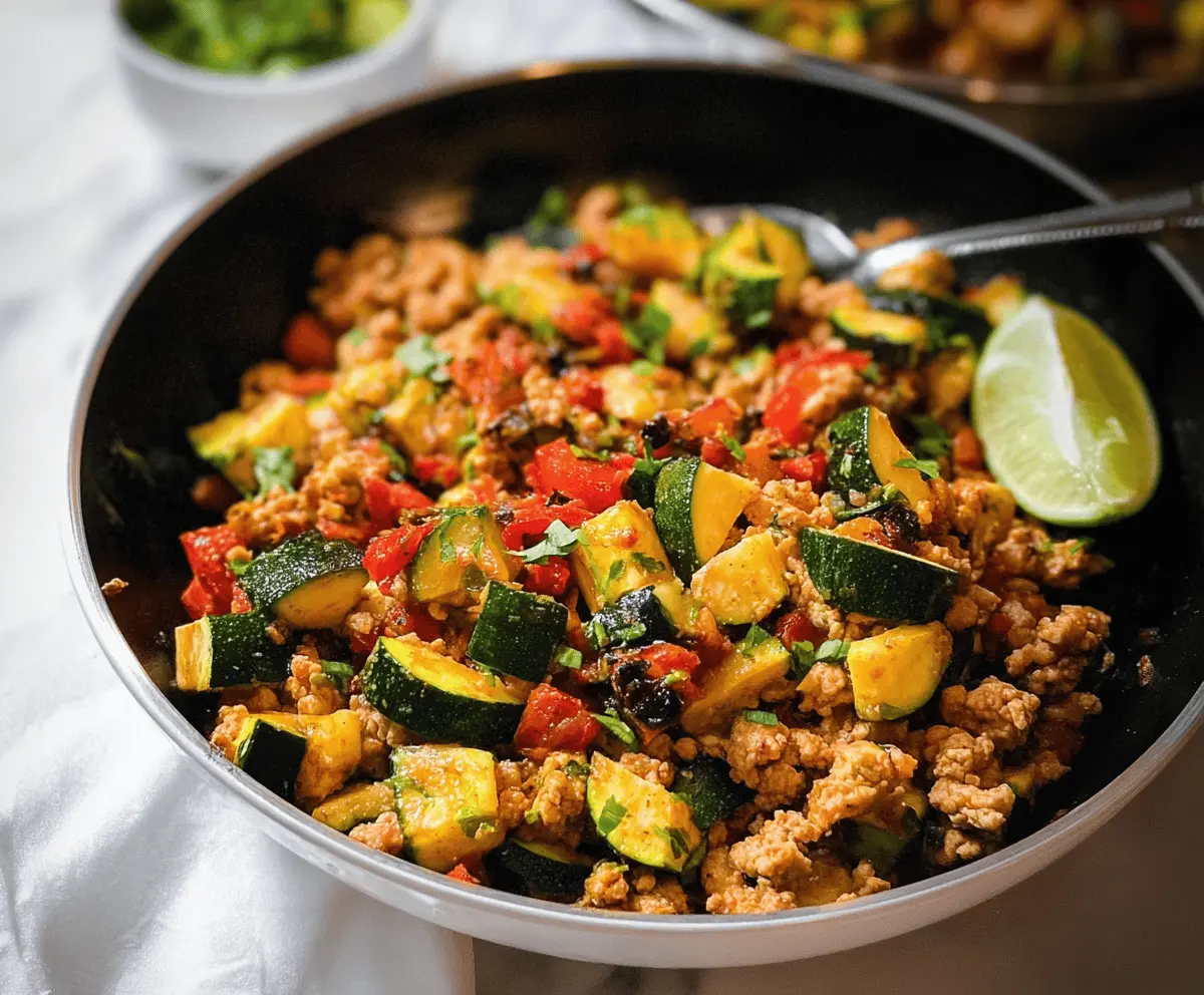 Easy Ground Turkey and Zucchini Skillet Recipe