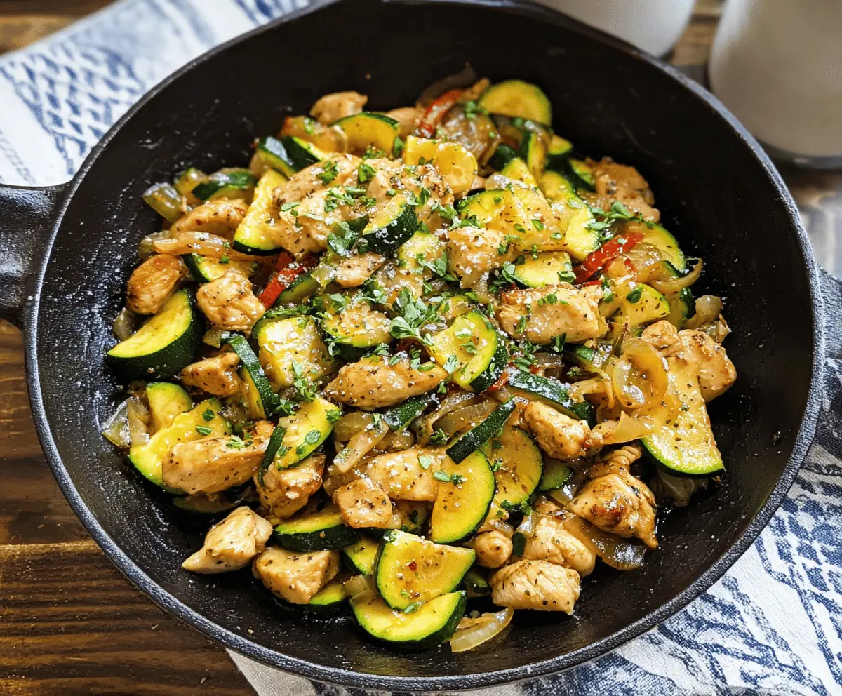 Quick and Healthy Chicken Zucchini Stir Fry