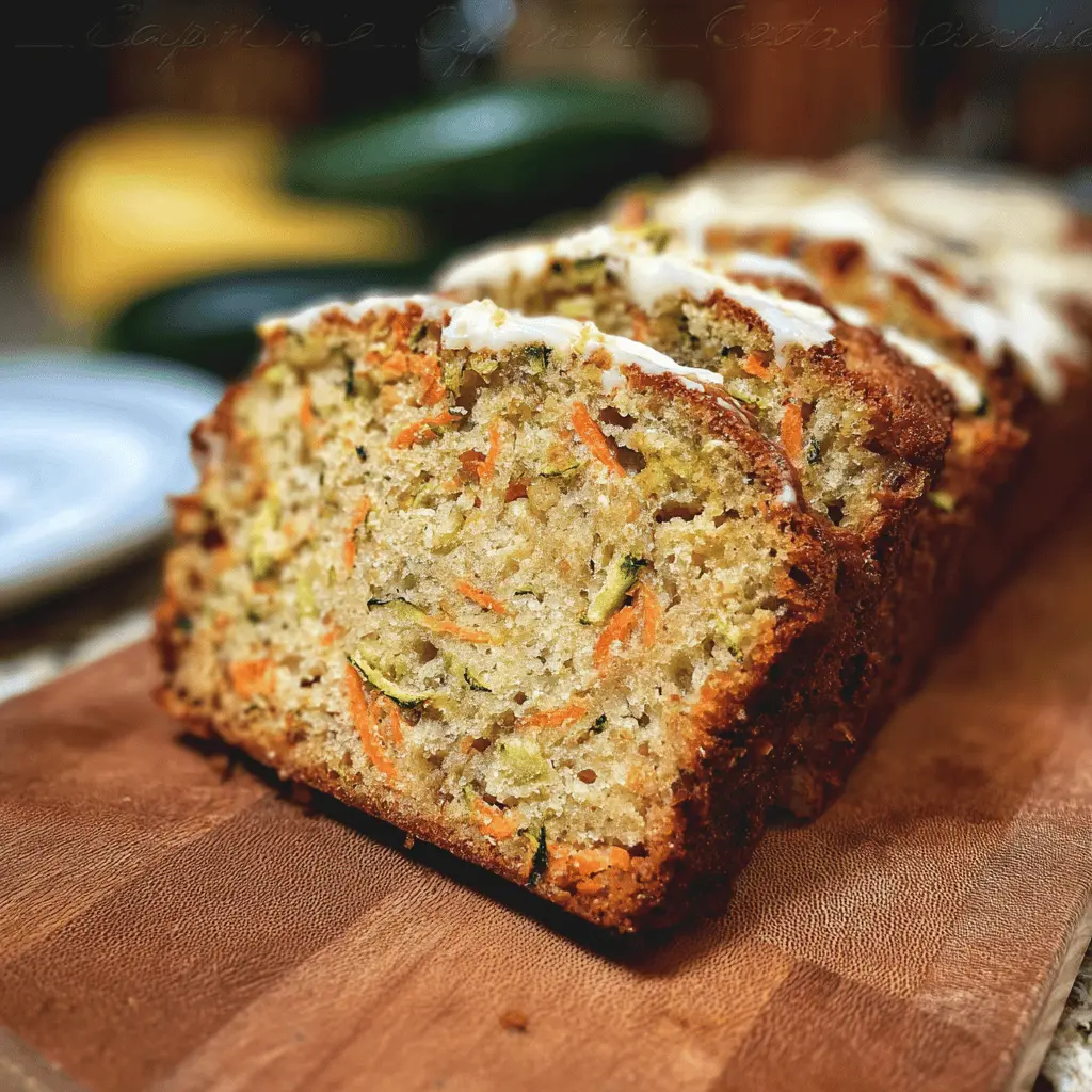 Moist Carrot Apple Zucchini Bread Recipe