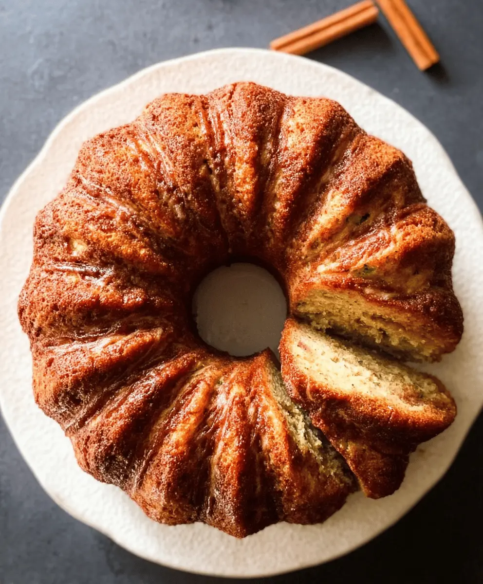 Moist Cinnamon Zucchini Bread Bundt Cake