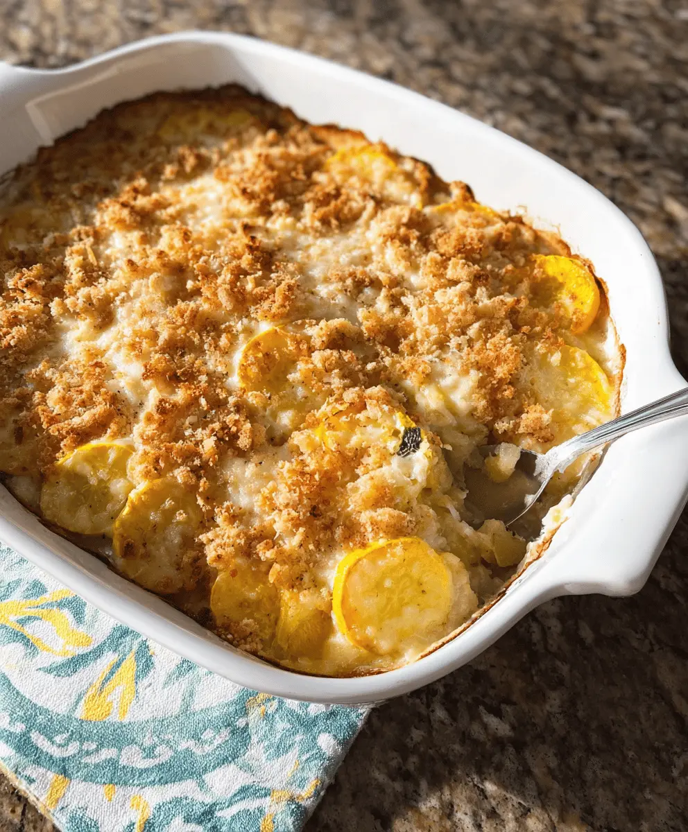 Creamy Yellow Squash Casserole Recipe