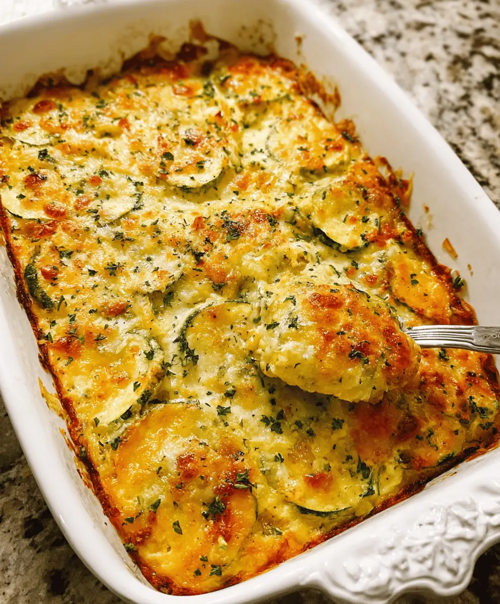 Cheesy Zucchini Squash Casserole Recipe