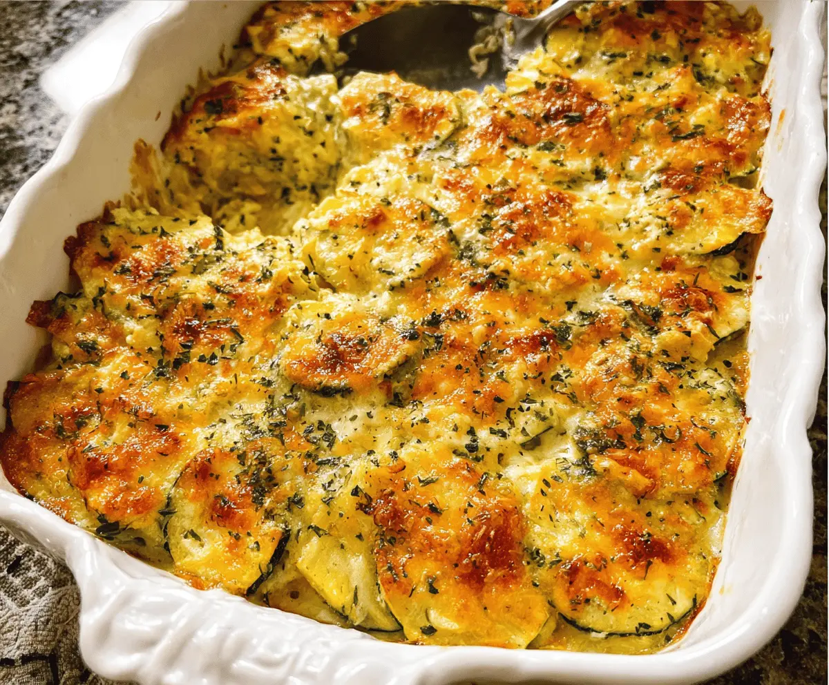 Cheesy Zucchini Squash Casserole Recipe