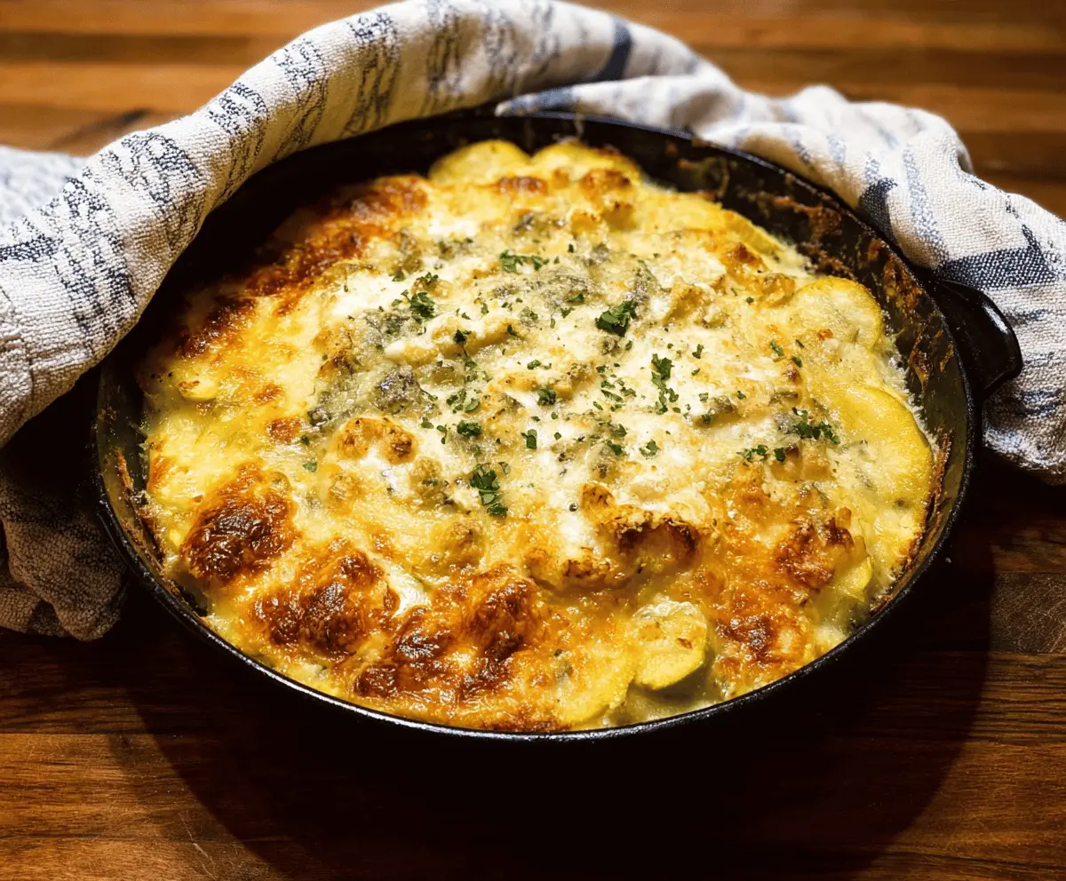 Creamy Green Chile Yellow Squash Casserole Recipe