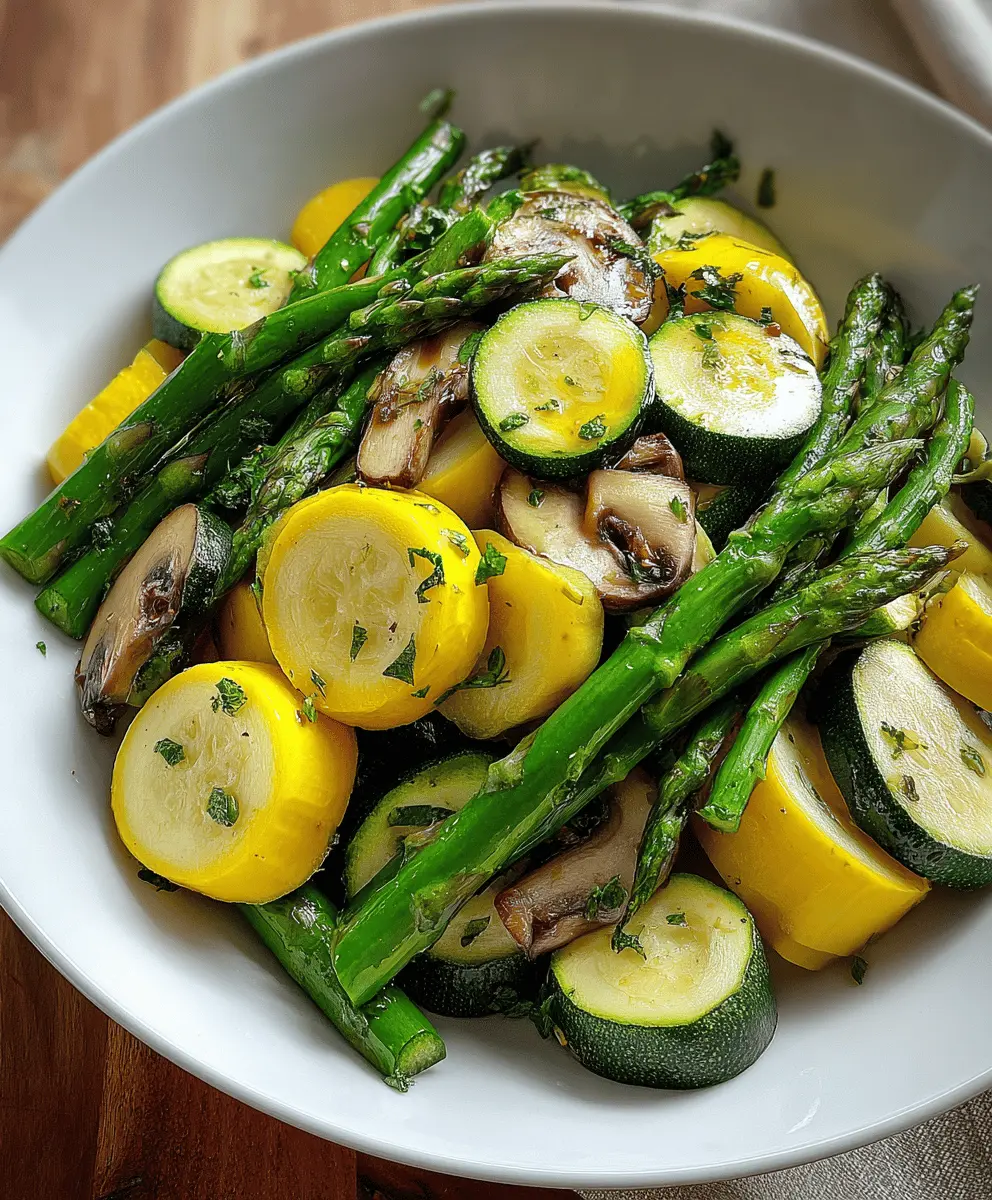 Flavorful Roasted Asparagus with Zucchini and Squash