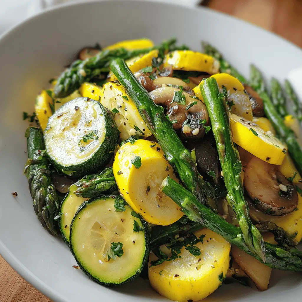 Flavorful Roasted Asparagus with Zucchini and Squash