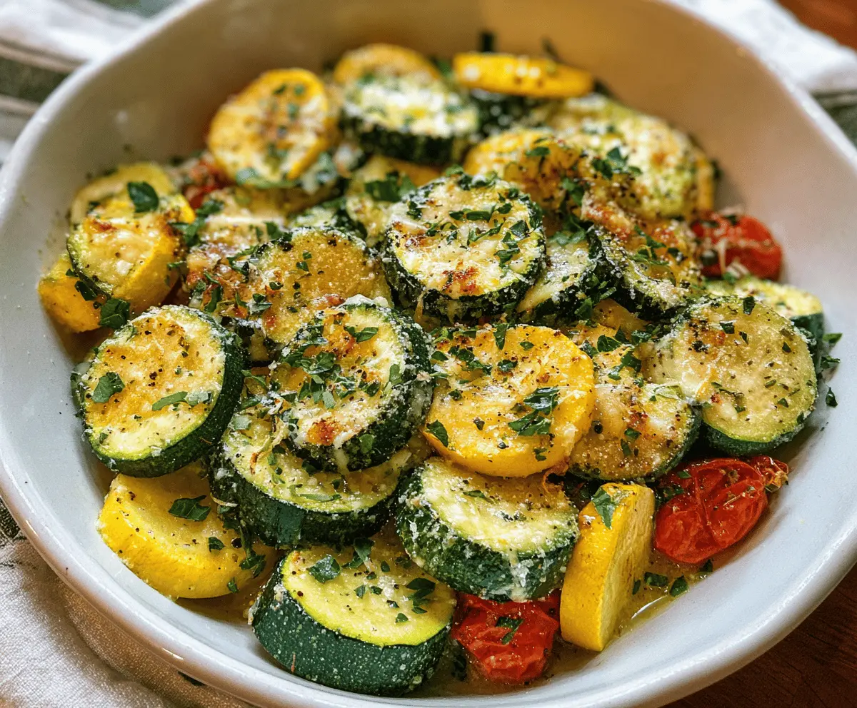 Easy Garlic Parmesan Zucchini and Squash Recipe