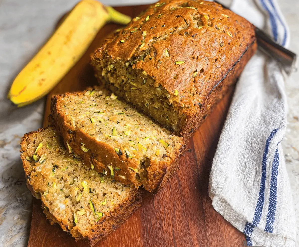 Moist Zucchini Banana Bread Recipe