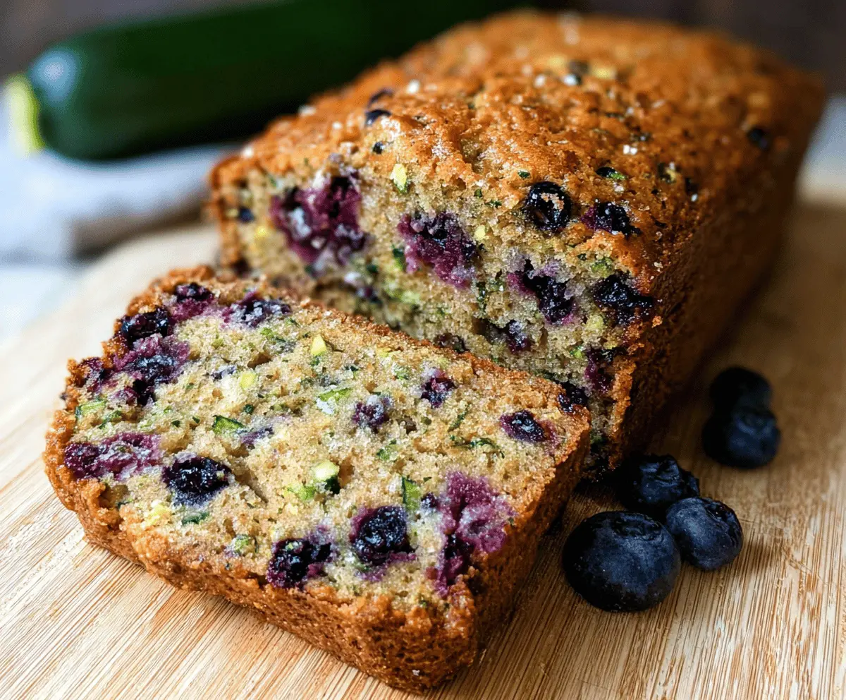 Moist Blueberry Zucchini Bread Recipe