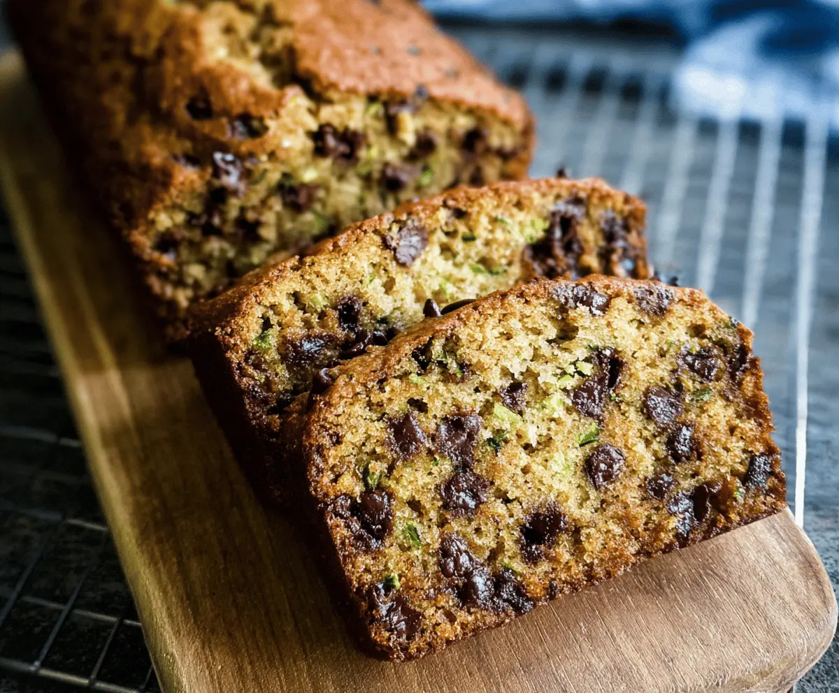 Easy Moist Chocolate Chip Zucchini Bread Recipe