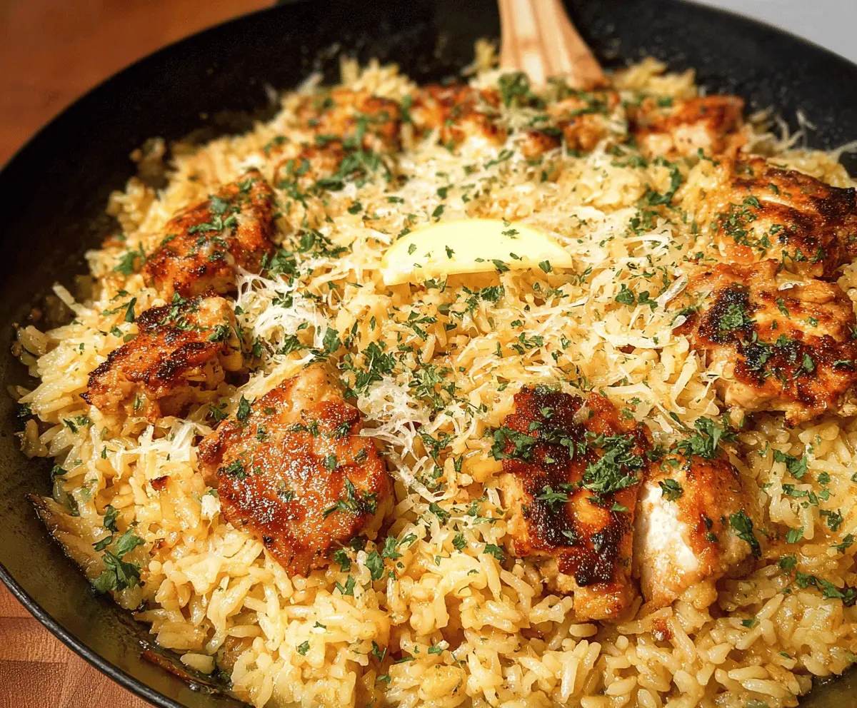 Easy One-Pan Garlic Parmesan Chicken and Rice