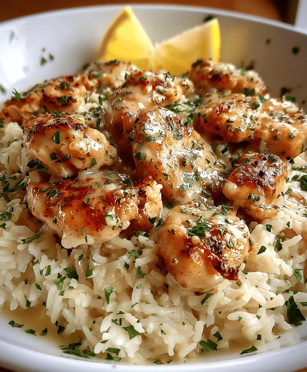 Easy Chicken Scampi with Creamy Garlic Parmesan Rice