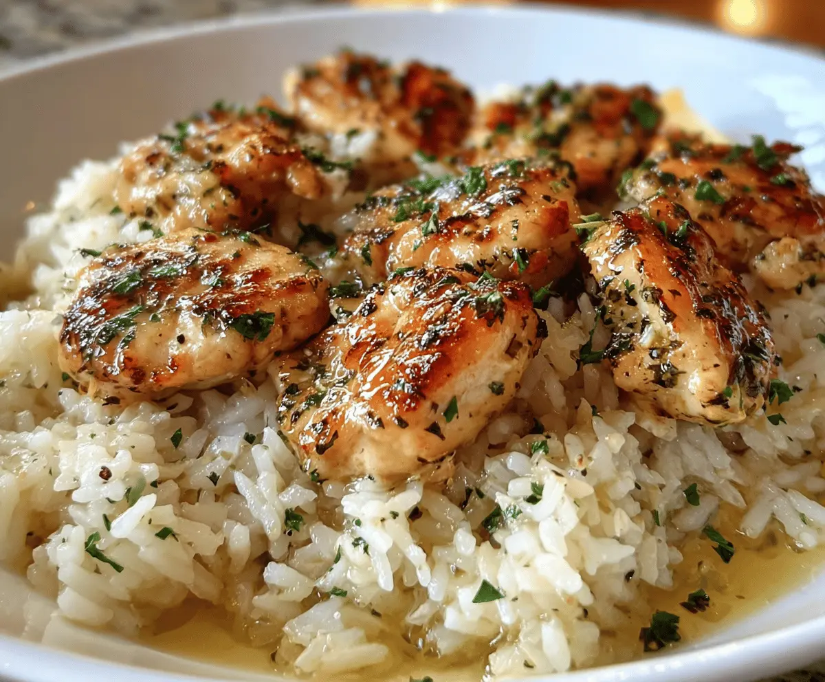 Easy Chicken Scampi with Creamy Garlic Parmesan Rice