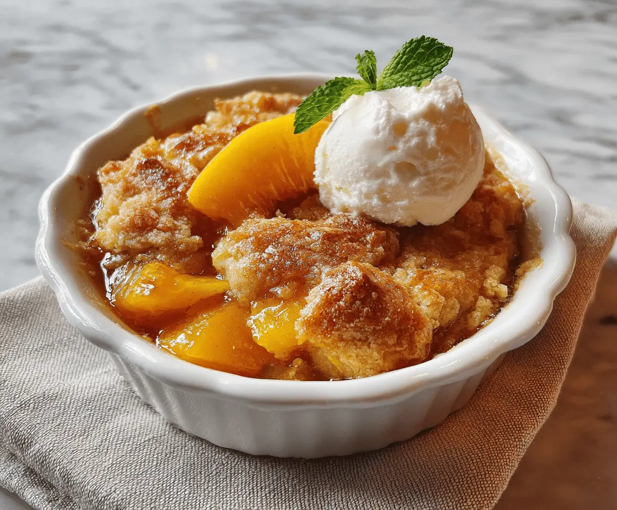 Easy Southern Peach Cobbler Recipe