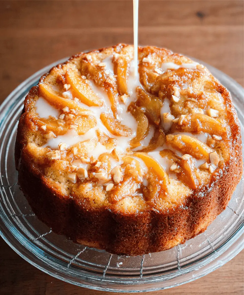 Moist Cream Cheese Peach Cobbler Pound Cake
