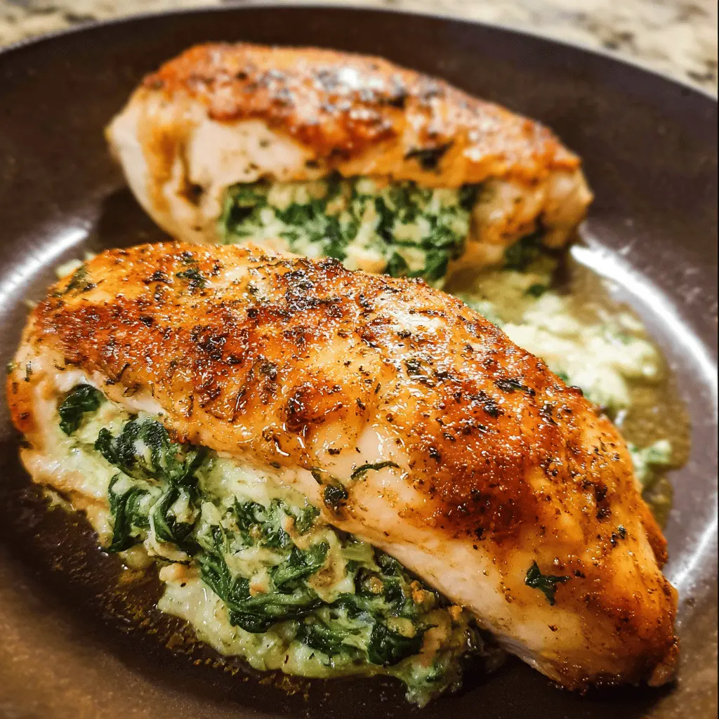 Easy Spinach Stuffed Chicken Breasts Recipe