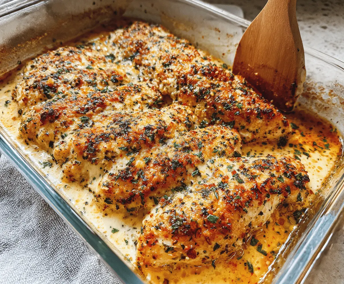Easy Garlic Parmesan Chicken Bake Recipe