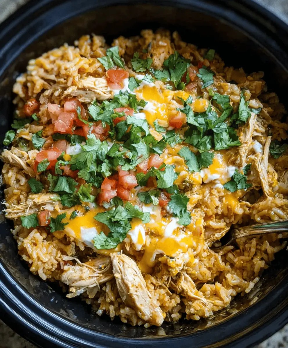 Easy Southwest Chicken and Rice Crock Pot Recipe