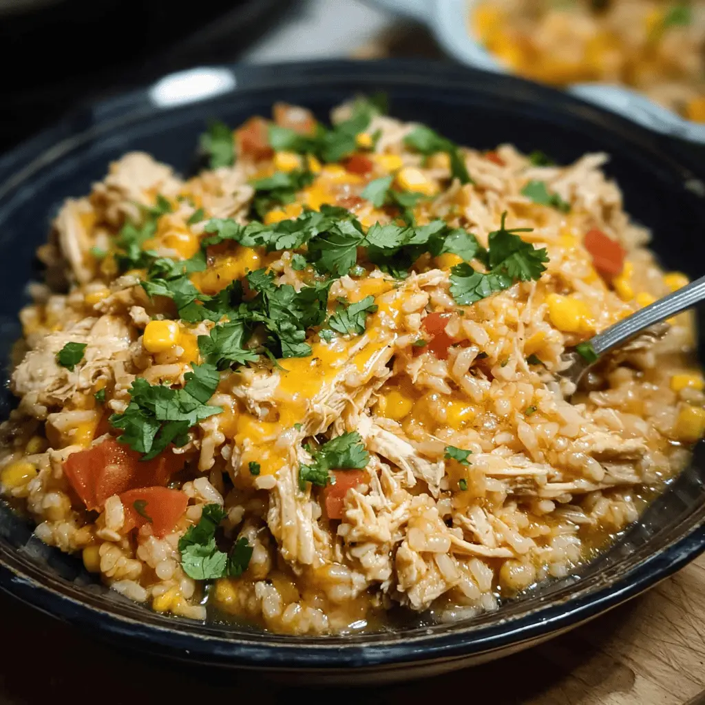 Easy Southwest Chicken and Rice Crock Pot Recipe
