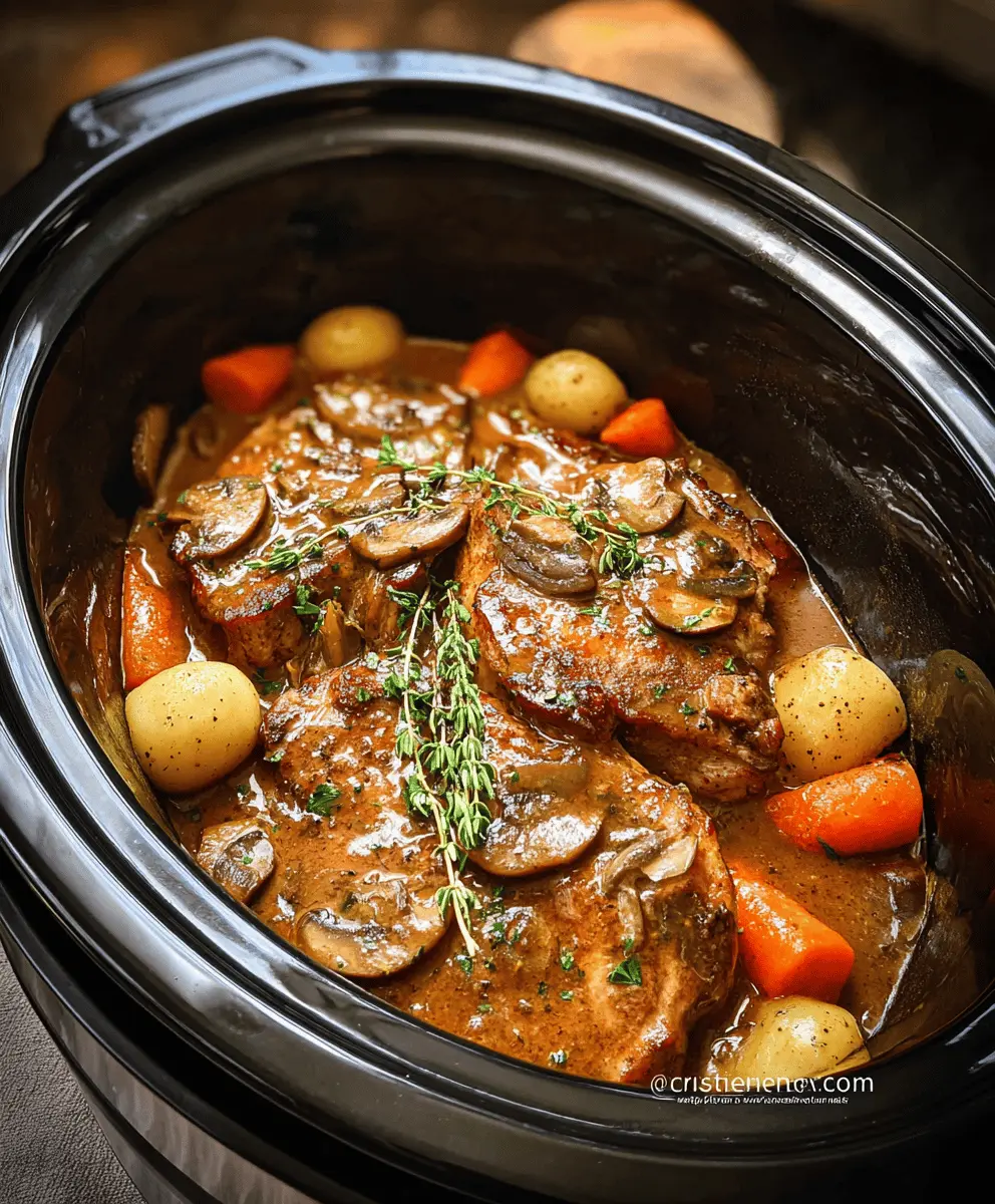 Easy Crock Pot Smothered Pork Chops Recipe