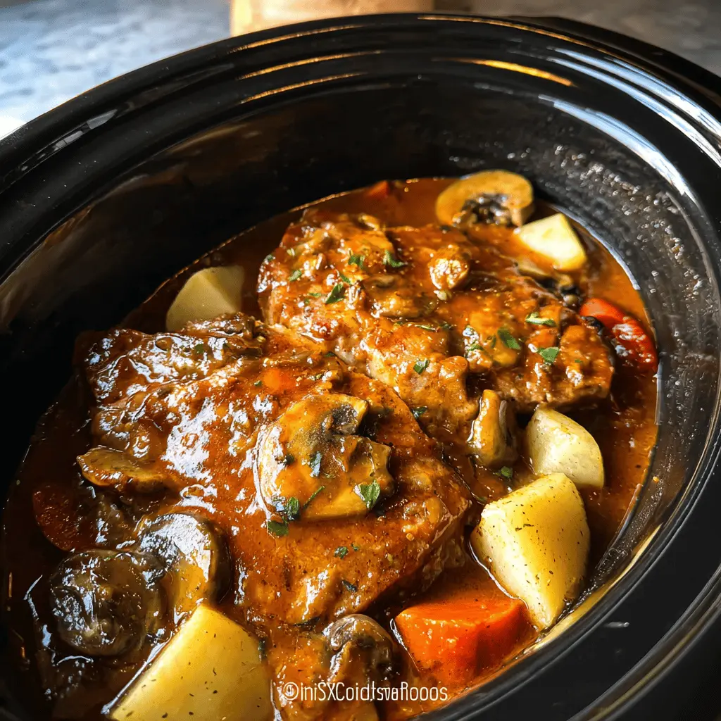 Easy Crock Pot Smothered Pork Chops Recipe
